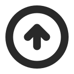 Arrow Up 5 Circle SVG Icon